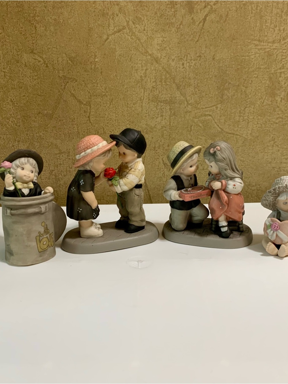 VTG Enesco Kim Anderson Pretty As A Picture Figurine Lot of 4 - Hallmark